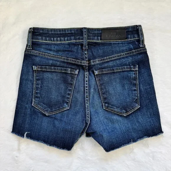Aritzia Raw Hem High-Waist Denim Jean Shorts 26 - Picture 2 of 8